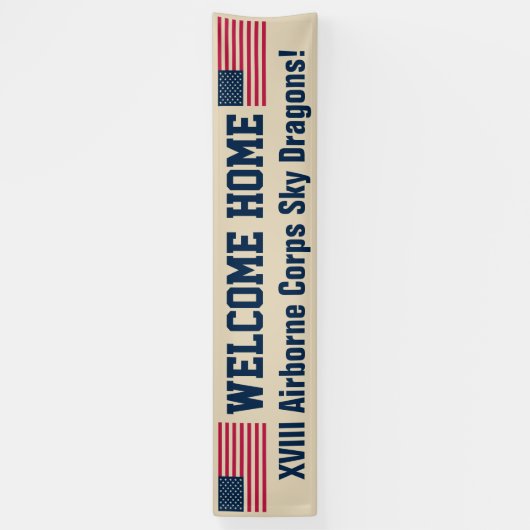 USA Flag Desert Welkom Home Aangepaste Banner (Verticaal)