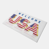 USA Flag Deurmat - Welkom (Schuin)