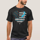 USA Flag Diabetes Awareness Hartfamilie Ondersteun T-shirt (Voorkant)