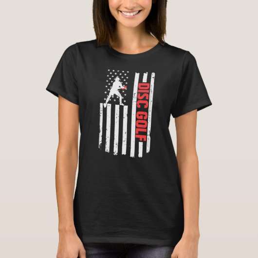 USA Flag Disc Golf T-shirt (Voorkant)