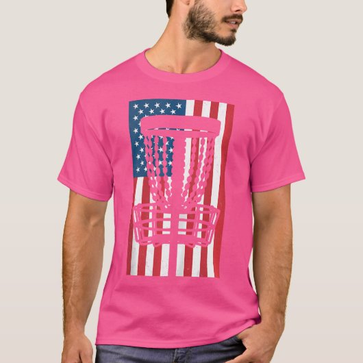USA Flag Disc Golf T-shirt (Voorkant)