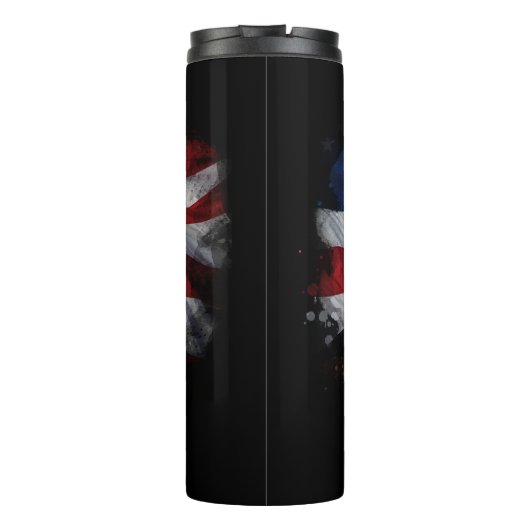 *~* USA Flag EAGLE Patriottisch Wij De Mensen AP16 Thermosbeker (Achterkant)