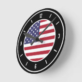 USA Flag Elegant Ronde Klok (Hoek)