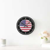 USA Flag Elegant Ronde Klok (Huis)