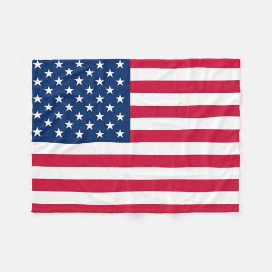 USA Flag Fleece Blanket United States of America Deken (Voorkant (Horizontaal))