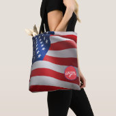 USA FLAG Gepersonaliseerd Monogram Shopping Tas (Dichtbij)