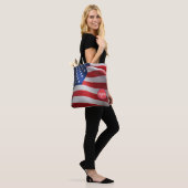USA FLAG Gepersonaliseerd Monogram Shopping Tas (Op model)