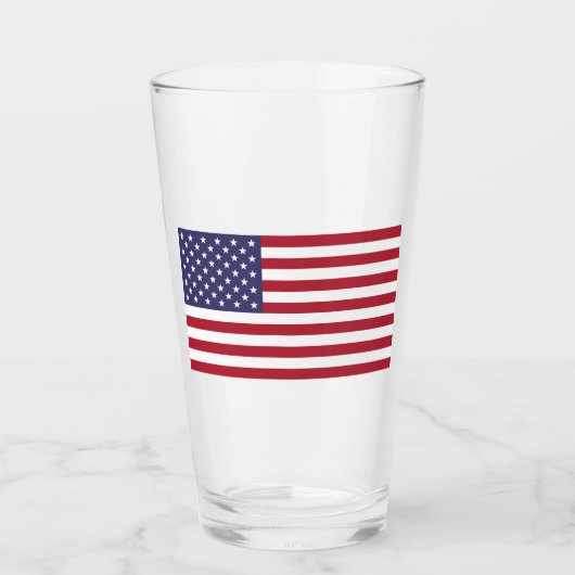 USA Flag Glass Cup Glas (Voorkant)