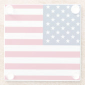 USA Flag Glass Onderzetter - Patriottisch (Achterkant)