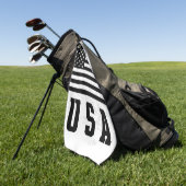 USA Flag Golf Towel Golfhanddoek (Groen)