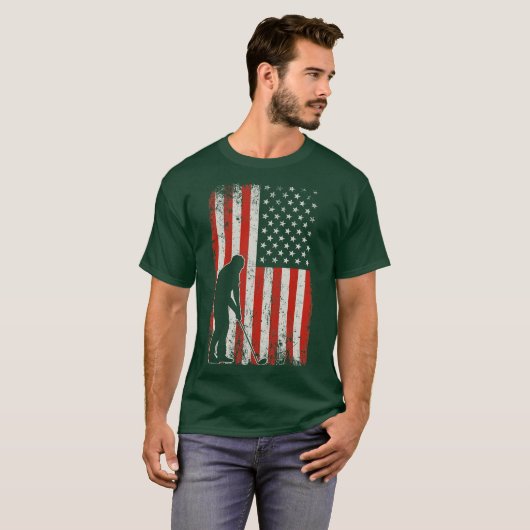 USA Flag Golfer T-shirt (Voorkant volledig)