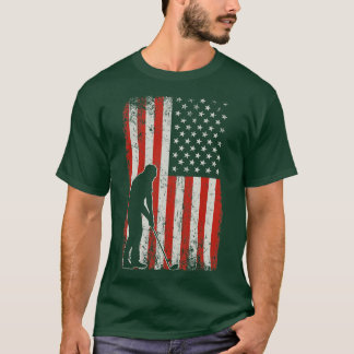 USA Flag Golfer T-shirt