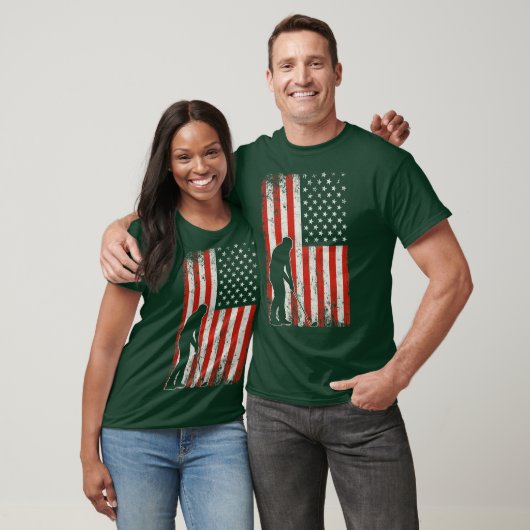 USA Flag Golfer T-shirt (Unisex)