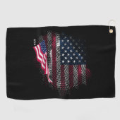USA flag Golfhanddoek (Horizontaal)