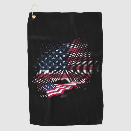 USA flag Golfhanddoek (Voorkant)