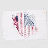USA flag Golfhanddoek (Horizontaal)