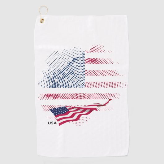 USA flag Golfhanddoek (Voorkant)