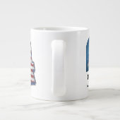 USA Flag Graffity Personalized Text Grote Koffiekop (Achterkant)