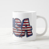USA Flag Graffity Personalized Text Grote Koffiekop (Rechts)