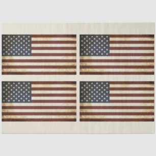 USA Flag Grunge 4 Decoupage Tissue Paper Tissuepapier
