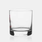 USA Flag Heart Funky Personalized Whisky Glas (Links)