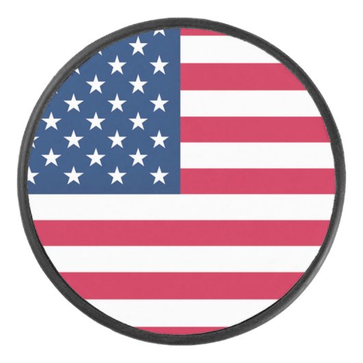 USA Flag Hockey Puck Verenigde Staten van Amerika (Voorkant)