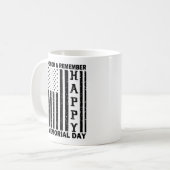 USA Flag Honor Herinner Happy Memorial Day Grappig Koffiemok (Voorkant links)