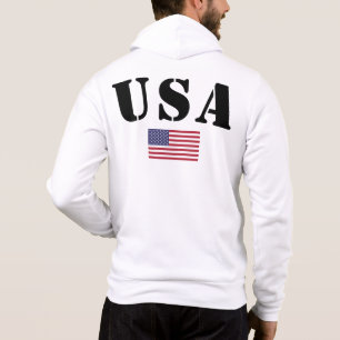 USA Flag Hoodie - Patriottische Mannen Zipup Sweat