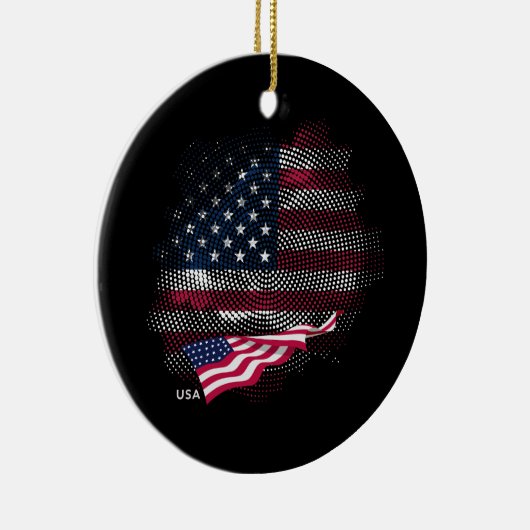 USA flag Keramisch Ornament (Rechts)