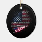 USA flag Keramisch Ornament (Links)