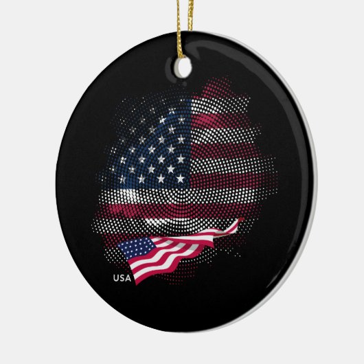 USA flag Keramisch Ornament (Links)