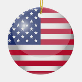 USA FLag Keramisch Ornament