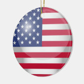 USA FLag Keramisch Ornament (Links)