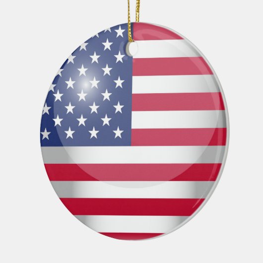 USA FLag Keramisch Ornament (Links)