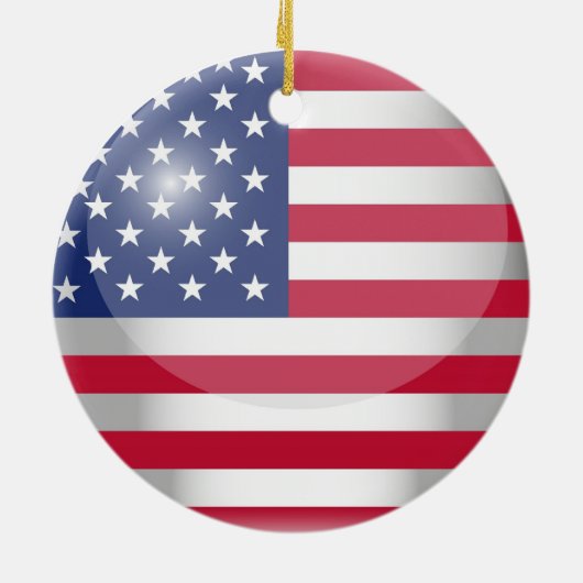 USA FLag Keramisch Ornament (Achterkant)