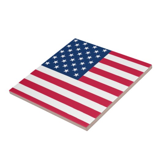 USA Flag Keramische Tegel - Patriottisch Tegeltje (Zijkant)