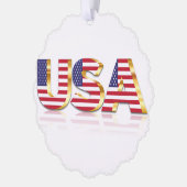 USA Flag Kerst Ornament Kaart Gift (Links)