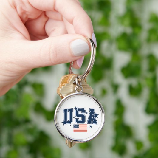 USA Flag Keychain (Hand)