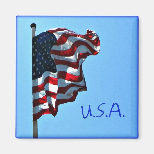 USA Flag Kitchen Magnet - Patriotic Magnet (Voorkant)