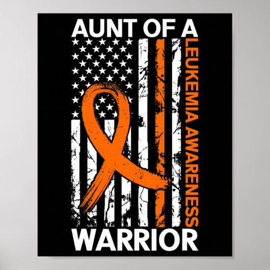 USA Flag Leukemia Awareness Month voor de VS Poster (Voorkant)