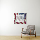 USA Flag Liefde is Patiënt Bijbel Patriottische Br Wandkleed (In Situ (horizontaal))