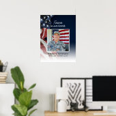USA Flag Life Celebration Foto Downloaden Uitvaart Poster (Thuiskantoor)