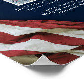 USA Flag Life Celebration Foto Downloaden Uitvaart Poster (Hoek)