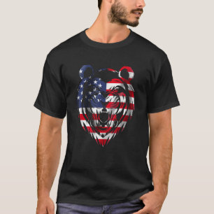 USA Flag Lion Patriot Verenigde Staten van Amerika T-shirt
