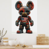 USA Flag Mascot — Modern Patriotic Wall Art Poster (Keuken)