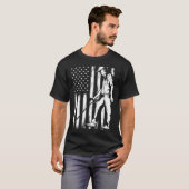  USA Flag Metal Detective Patriotic Relic H T-shirt (Voorkant volledig)