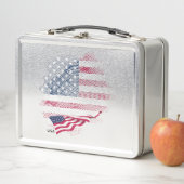 USA flag Metal Lunch Box (In situ)
