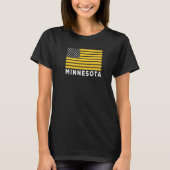 USA Flag Minnesota Purple & Yellow Minnesota Ameri T-shirt (Voorkant)