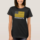 USA Flag Minnesota Purple & Yellow Minnesota Ameri T-shirt (Voorkant)