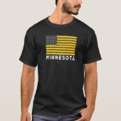 USA Flag Minnesota Purple & Yellow Minnesota Ameri T-shirt (Voorkant)